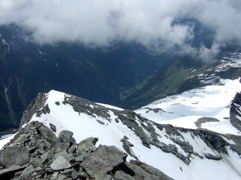 Foto: Ingo Gräber / Wandertour / Ankogel Südgrat (3252m) / Blick zum Aufstiegsweg über den Kleinen Ankogel / 05.10.2013 17:15:35