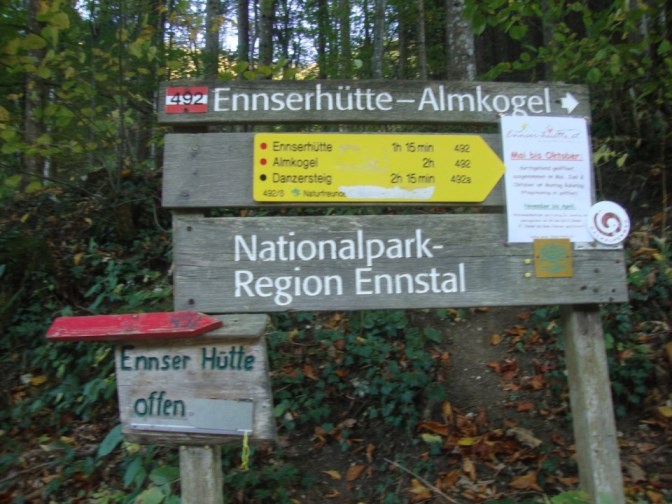 Foto: Wolfgang Dröthandl / Wandertour / Über die Ennser Hütte auf den Almkogel / Abgang beim Parkplatz Bamacher / 16.10.2018 14:43:52