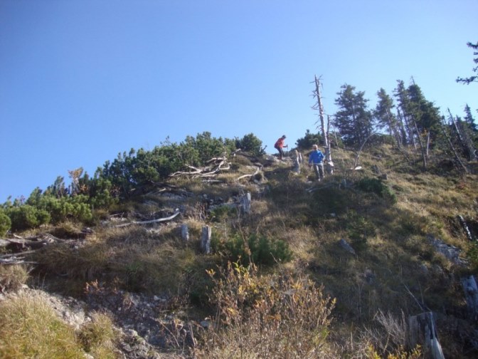Foto: Wolfgang Dröthandl / Wandertour / Über die Ennser Hütte auf den Almkogel / 'Schlüsselstelle' am Gipfelkamm / 16.10.2018 14:38:22