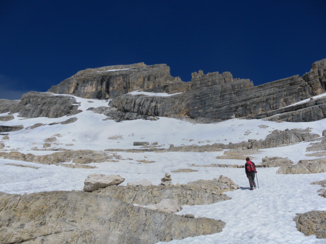Foto: Wolfgang Lauschensky / Wandertour / Monte Pelmo / ehemaliger Pelmogletscher in der großen Gipfelkarmulde / 01.07.2011 20:57:00