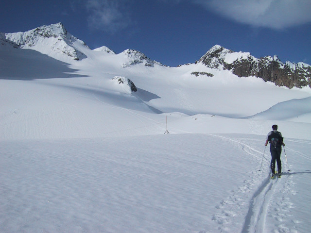Foto: Wolfgang Lauschensky / Skitour / Innere Sommerwand, 3123m - über den Sommerwandferner / Innere Sommerwand rechts über dem Sommerwandferner / 15.02.2012 21:30:04