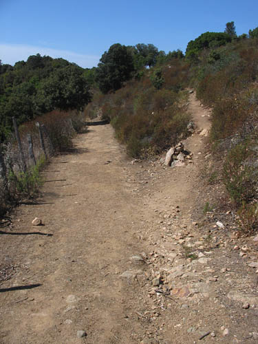 Foto: Lenswork.at / Ch. Streili / Mountainbiketour / Von Cupabia über den Bocca di Gradello nach Coti-Chiavari / Bei der Abzweigung rechts in den kleinen Pfad einbiegen (mit Steinmänchen markiert) / 19.10.2007 18:42:29