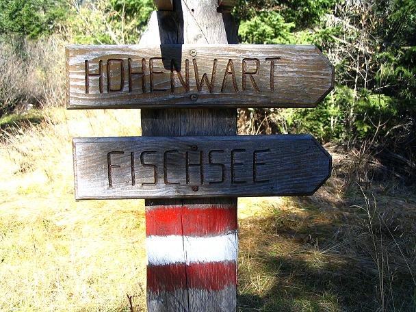 Foto: Andreas Koller / Wandertour / Aus dem Schöttlgraben auf den Hohenwart (2363m) / Wegweiser auf den Hohenwart (Achtung: beim Schöttljagdhaus nicht daran vorbeigehen!) / 17.10.2007 02:29:25