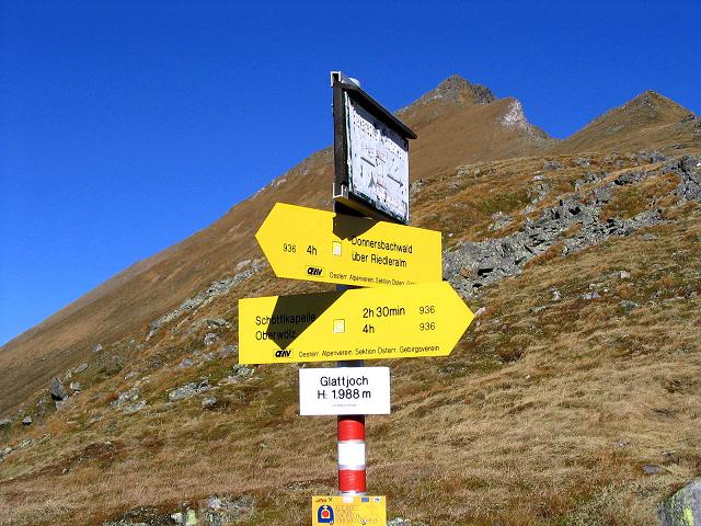 Foto: Andreas Koller / Wandertour / Aus dem Schöttlgraben auf den Hohenwart (2363m) / Das Glattjoch / 17.10.2007 02:18:19