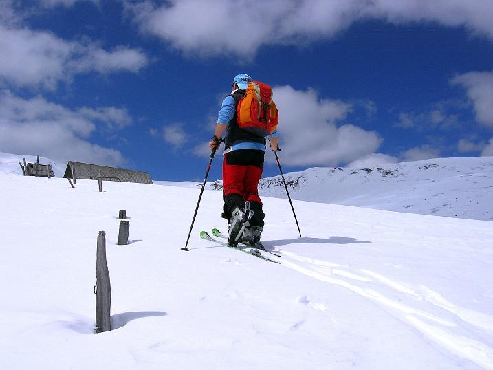 Foto: Andreas Koller / Skitour / Vom Bundschuh auf die Schwarzwand (2214 m) / Anstieg zur Bruggeralm / 06.04.2008 23:47:59