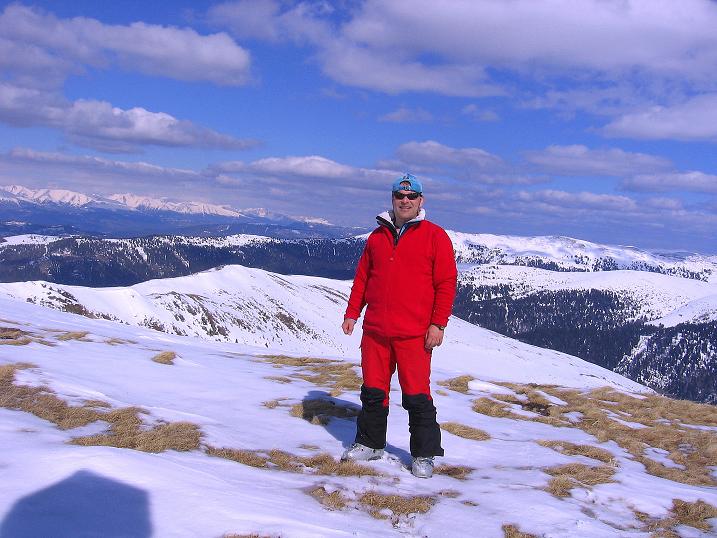 Foto: Andreas Koller / Skitour / Vom Bundschuh auf die Schwarzwand (2214 m) / Vom Gipfel erkennt man den Aufstiegskamm / 06.04.2008 23:22:14