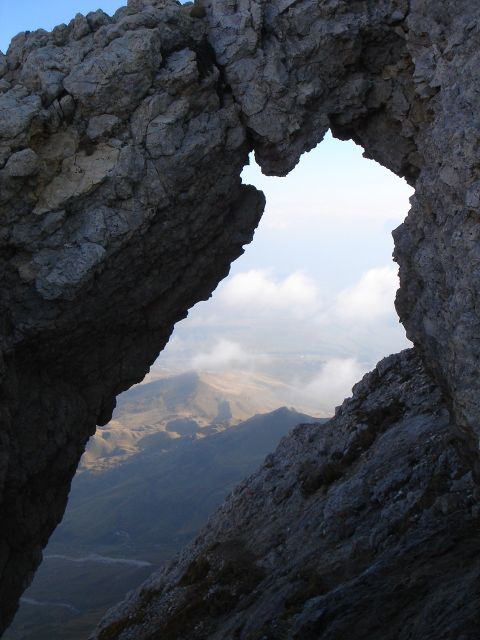 Foto: Manfred Karl / Klettersteig Tour / Über den Maximiliansteig auf die Roterdspitze / Durchblick / 14.09.2008 10:42:41