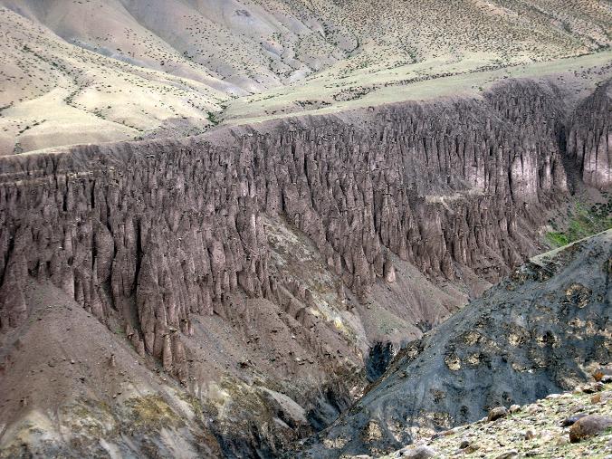 Foto: Andreas Koller / Wander Tour / Von Tachuntse auf den Nimaling Ri (5648m) / Erdpyramiden über Erdpyramiden / 14.09.2008 00:28:24