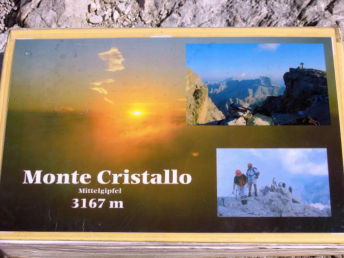 Foto: Andreas Koller / Klettersteigtour / Ferrata Marino Bianchi - Cristallo di Mezzo (3167 m) / Cristallo di Mezzo - Gipfelbuch / 23.09.2008 01:26:35