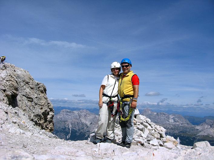 Foto: Andreas Koller / Klettersteigtour / Ferrata Marino Bianchi - Cristallo di Mezzo (3167 m) / Gipfelfreuden / 23.09.2008 01:26:06