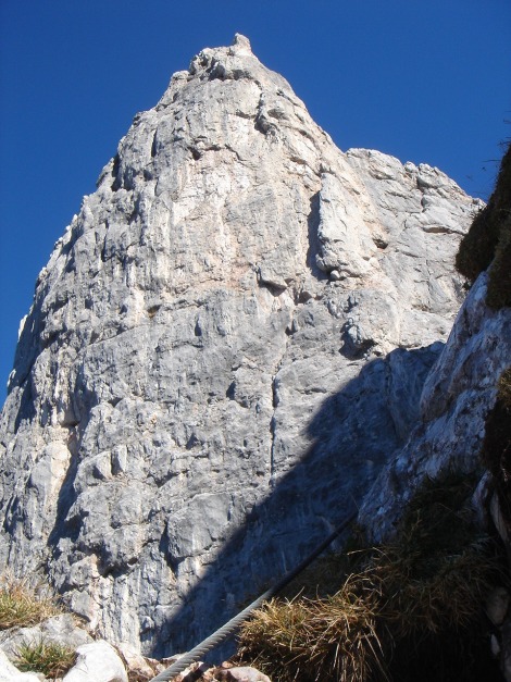 Foto: Manfred Karl / Klettersteigtour / Über den Wildental Klettersteig auf das Persailhorn / Der nördliche Vorgipfel / 11.10.2008 21:51:36