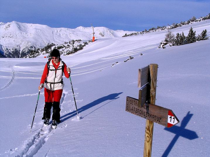 Foto: Andreas Koller / Skitour / Von Reinswald auf die Getrumspitze (2589m) / Im Aufstieg zur Sättlespitze / 15.12.2008 03:02:25