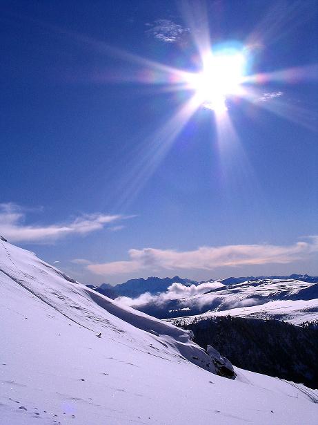 Foto: Andreas Koller / Skitour / Von Reinswald auf die Getrumspitze (2589m) / Blick nach S / 15.12.2008 02:59:06