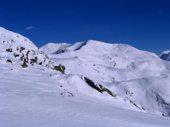 Foto: Andreas Koller / Skitour / Von Reinswald auf die Getrumspitze (2589m) / Blick auf Blankenhorn und Getrumspitze / 15.12.2008 02:58:15