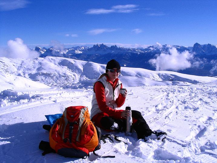 Foto: Andreas Koller / Skitour / Von Reinswald auf die Getrumspitze (2589m) / Dolomitenblick von der Sättlespitze / 15.12.2008 02:55:48