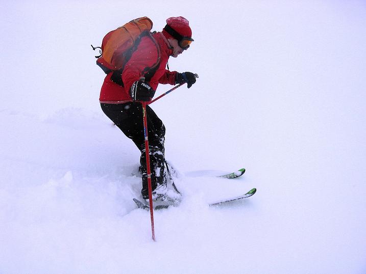 Foto: Andreas Koller / Skitour / Aus dem Val Müstair auf den Piz Dora (2951m) / Schwierige Sichtverhältnisse im freien Gelände / 23.12.2008 16:10:31