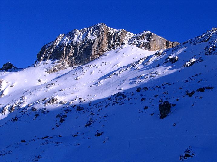 Foto: Andreas Koller / Skitour / Von der Engstligenalp auf das Chindbettihorn (2691m) / Chindbettihorn von der Engstligenalp / 09.01.2009 23:38:19