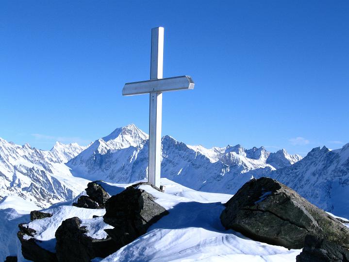Foto: Andreas Koller / Skitour / Von der Lauchernalp aufs Hockenhorn (3293m) / Am Hockenhorn-Gipfel / 12.01.2009 19:31:15
