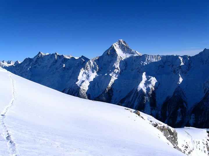 Foto: Andreas Koller / Skitour / Von der Lauchernalp aufs Hockenhorn (3293m) / Bietschhorn (3934 m) / 12.01.2009 19:22:55