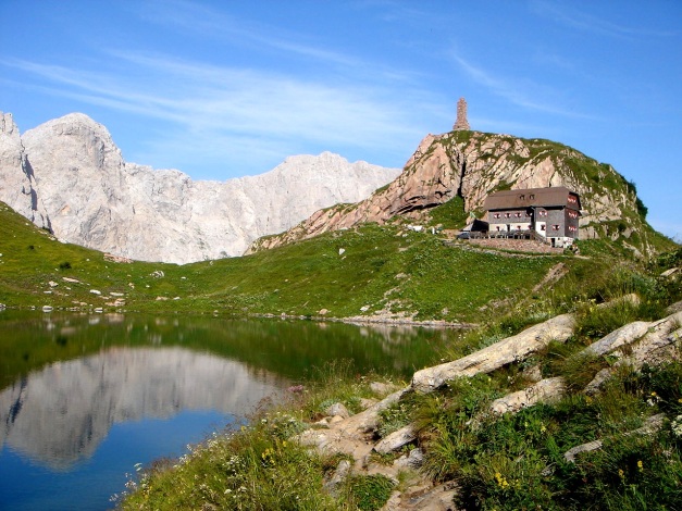 Foto: Manfred Karl / Klettersteigtour / Hohe Warte – Weg der 26er - Überschreitung aus dem Wolayer Tal / Wolayersee mit gleichnamiger Hütte / 17.07.2009 17:30:03