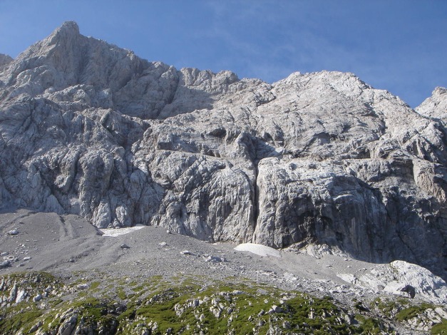 Foto: Manfred Karl / Klettersteigtour / Hohe Warte – Weg der 26er - Überschreitung aus dem Wolayer Tal / Nordwand der Hohen Warte / 17.07.2009 17:31:39