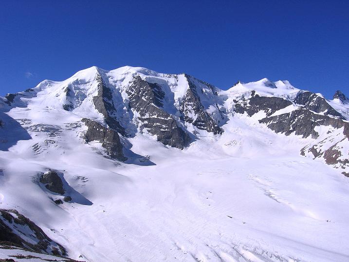 Foto: Andreas Koller / Klettersteigtour / Klettersteig Piz Trovat (3146m) / Der Piz Palu (3905 m) / 18.07.2009 00:16:17