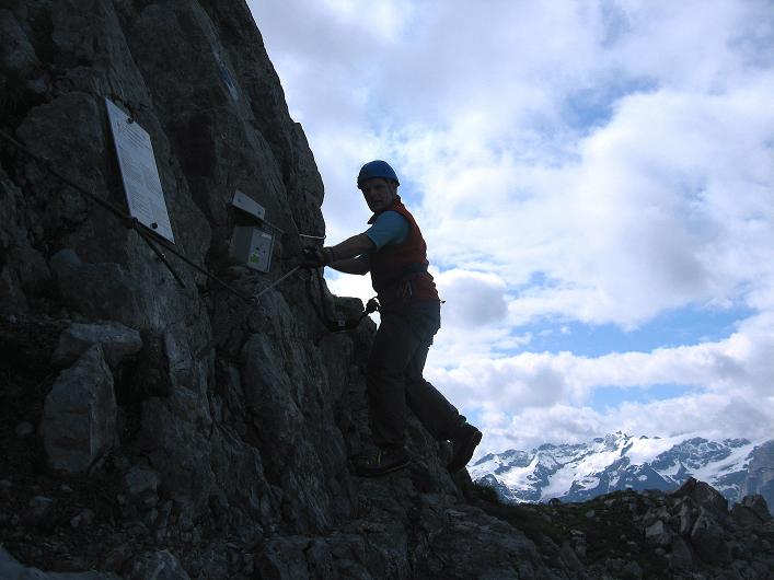 Foto: Andreas Koller / Klettersteigtour / Klettersteig Rigidalstock (2593 m) / Der Einstieg / 15.07.2009 02:04:25