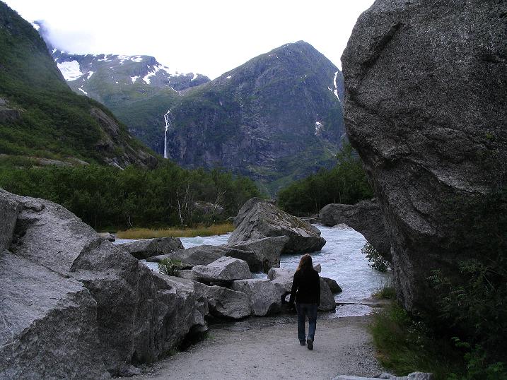 Foto: Andreas Koller / Wandertour / Gletschererlebnis Briksdalsbreen (150 m) / Abstieg von der Zunge des Briksdalsbreen / 04.08.2009 19:15:40