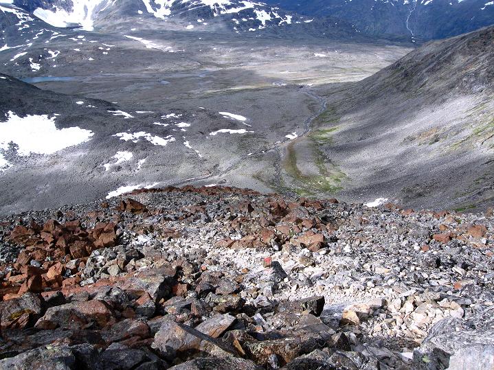 Foto: Andreas Koller / Wandertour / Von Spiterstulen auf den Glittertind (2465 m) / Über den Westsporn in die Westflanke / 05.08.2009 18:56:25