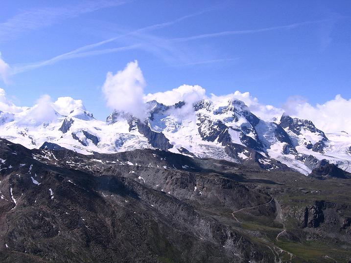 Foto: Andreas Koller / Wandertour / Wanderdreitausender Oberrothorn (3415 m) / Breithorn (4165 m) / 05.09.2009 00:23:23