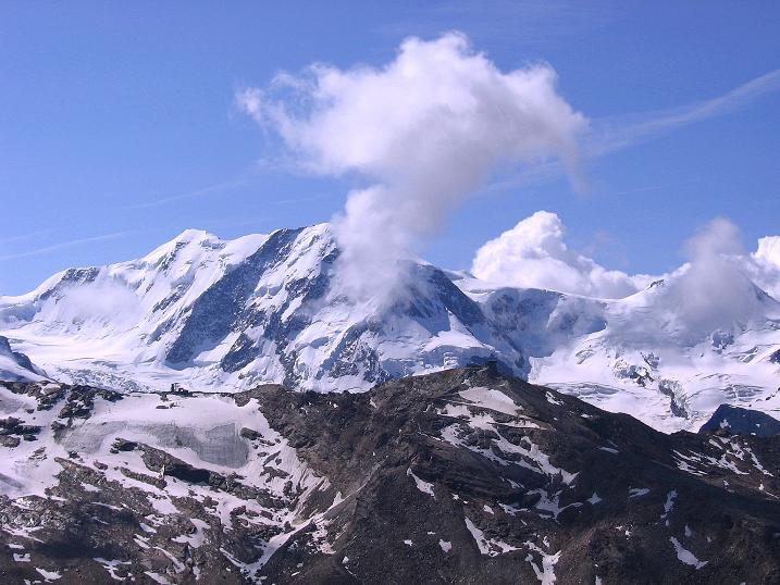 Foto: Andreas Koller / Wandertour / Wanderdreitausender Oberrothorn (3415 m) / Liskamm (4527 m) / 05.09.2009 00:23:10