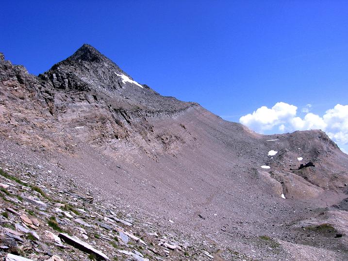 Foto: Andreas Koller / Wandertour / Vom Simplonpass auf das Wasenhorn (3246 m) / Wasenhorn mit Anstiegsgrat / 09.09.2009 23:53:48