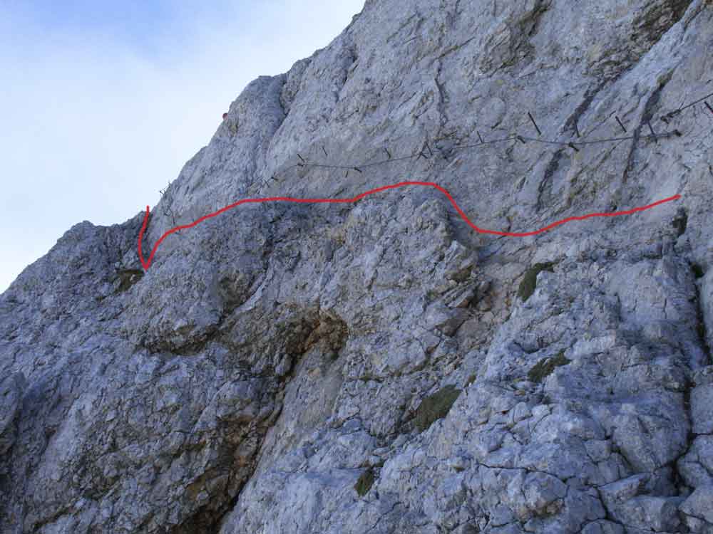 Foto: Datzi / Wandertour / 4-Tages Biwakrundtour in den Julischen Alpen mit 3.Gipfelanstiegen (Triglav-Razor-Skrlatica) mit Klettersteig C-D / Der klettersteig zum Triglav / 04.09.2009 18:24:40