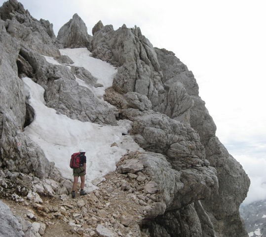 Foto: Wolfgang Lauschensky / Klettersteigtour / Triglav Überschreitung Bambergweg - Ostgrat / kombiniertes Gelände zum Teil ungesichert / 11.09.2009 20:46:02