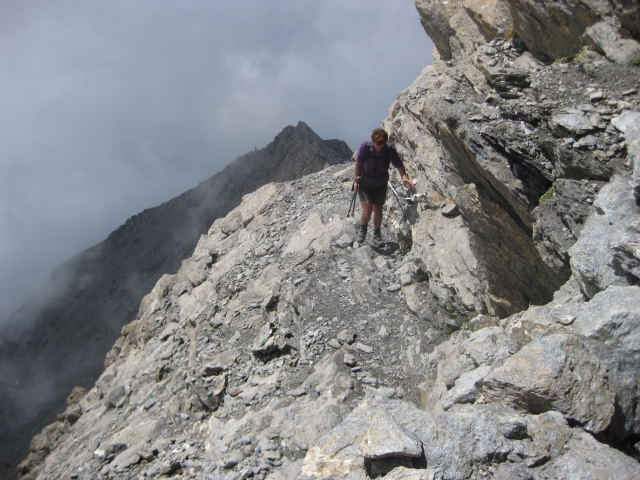 Foto: Wolfgang Lauschensky / Wandertour / Rocciamelone 3538m / das kaum ausgesetzte Gipfelfinale ist hanfseilgesichert / 18.09.2009 18:50:20