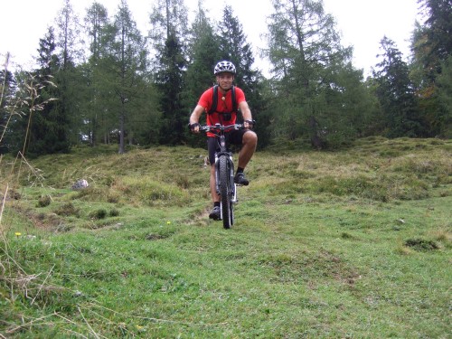 Foto: hofchri / Mountainbike Tour / Rund um das Sonntagshorn über Sellarnalm (1215m) / Almtrail zur Sellarnalm / 12.10.2009 18:30:38