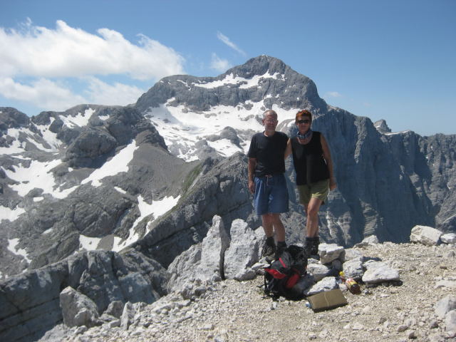 Foto: Wolfgang Lauschensky / Wandertour / Cmir (2393m) / Cmirgipfel mit Triglav / 17.10.2009 18:40:07
