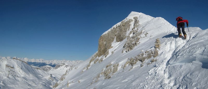 Foto: Wolfgang Lauschensky / Skitour / Lavarella 3055m (La Varella) / Lavarellawestgrat / 12.12.2009 16:51:47