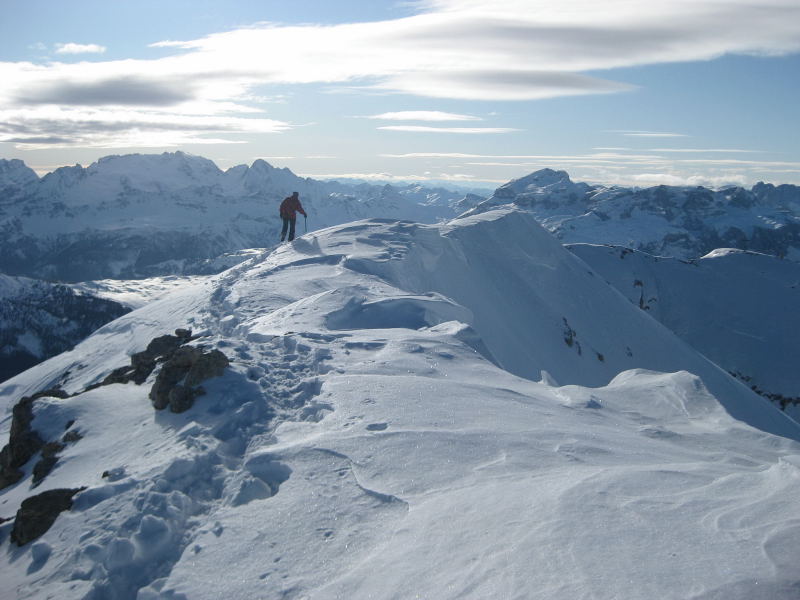 Foto: Wolfgang Lauschensky / Skitour / Lavarella 3055m (La Varella) / Marmolada und Piz Boe (Sella) / 12.12.2009 16:50:37