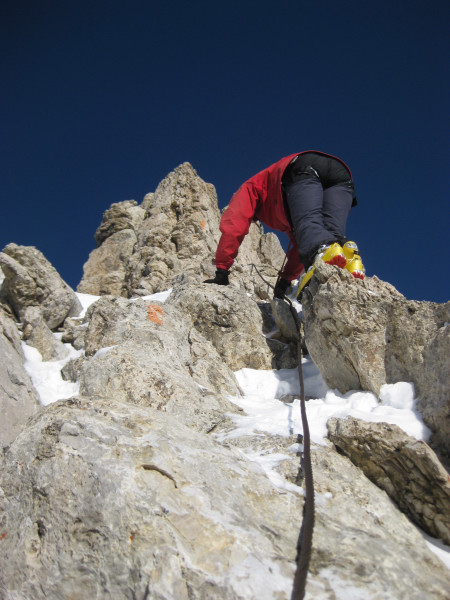 Foto: Wolfgang Lauschensky / Ski Tour / Zehnerspitze 3026m, (Sasso delle Dieci) / griffiger Fels / 12.12.2009 18:45:04