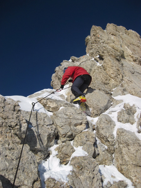 Foto: Wolfgang Lauschensky / Ski Tour / Zehnerspitze 3026m, (Sasso delle Dieci) / das Tüpfelchen auf dem i einer schönen Schitour / 12.12.2009 18:44:53