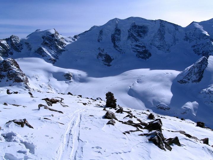 Foto: Andreas Koller / Skitour / Munt Pers und Gletscherabfahrt (3207 m) / Piz Palü (3905 m) / 07.02.2010 17:34:02