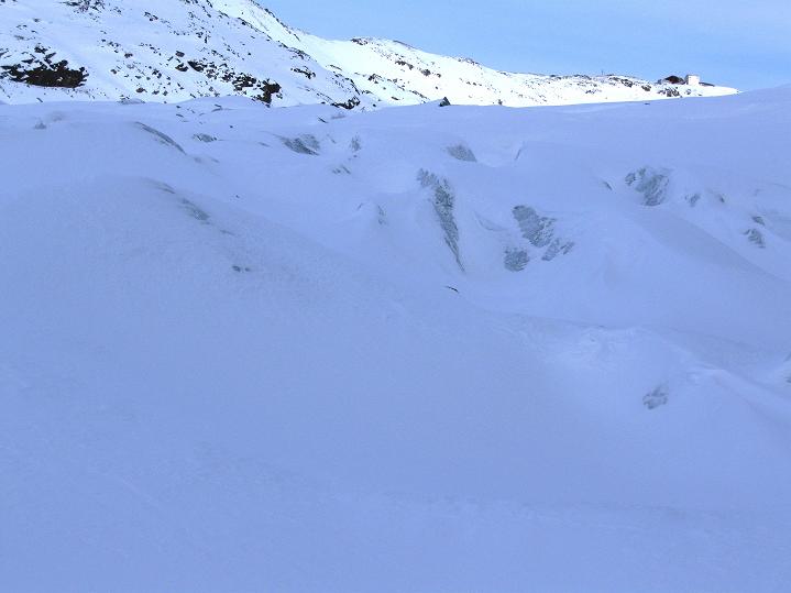 Foto: Andreas Koller / Skitour / Munt Pers und Gletscherabfahrt (3207 m) / Rückblick vom Vadret Pers zur Diavolezza / 07.02.2010 17:11:53
