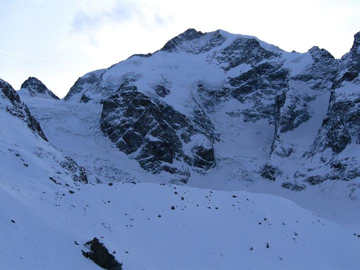 Foto: Andreas Koller / Skitour / Munt Pers und Gletscherabfahrt (3207 m) / Piz Bernina (4049 m) / 07.02.2010 17:11:31