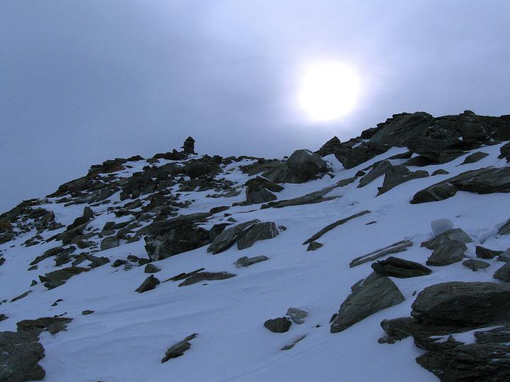 Foto: Andreas Koller / Skitour / Piz Corvatsch (3451 m) / Abstieg vom Piz Corvatsch / 09.02.2010 00:12:04