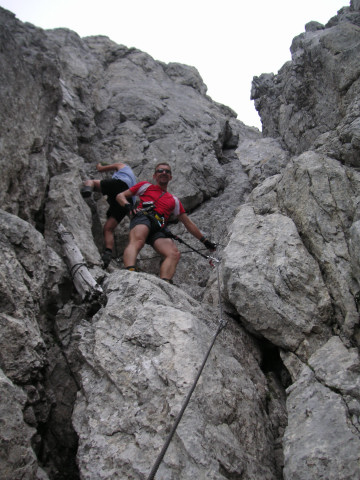 Foto: Wolfgang Lauschensky / Klettersteigtour / Monte Chiadenis 2458m, Überschreitung Ferr.Portogruaro + Ferr.di Guerra / grobblockiger Nordwandabstieg / 01.07.2010 12:04:00