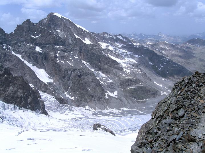 Foto: Andreas Koller / Wandertour / Piz Bernina (4049m) / Piz Morteratsch (3751m) vom Fortezzagrat) / 14.07.2010 17:11:33
