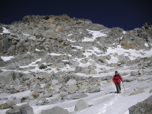 Foto: Wolfgang Lauschensky / Wandertour / Berlinerspitze oder III.Hornspitze 3254m / Abstieg in der Blockflanke / 24.07.2010 15:25:27