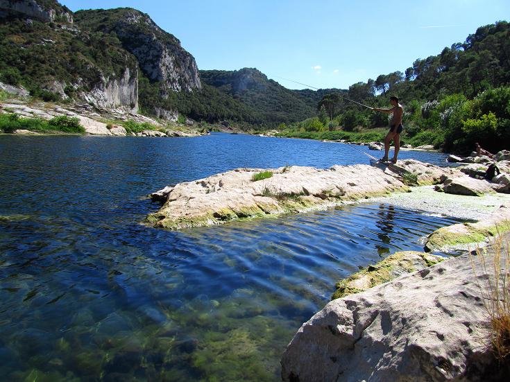 Foto: Andreas Koller / Klettersteigtour / Via ferrata Les Gorges du Gardon (130m) / 17.08.2010 14:09:53