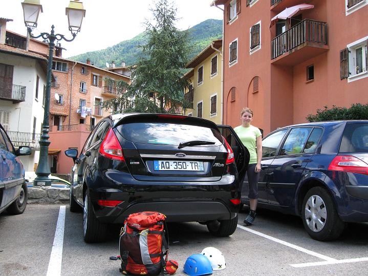 Foto: Andreas Koller / Klettersteigtour / Via ferrata des Canyons de Lantosque (500m) / Parkplatz in Lantosque / 19.08.2010 01:52:19